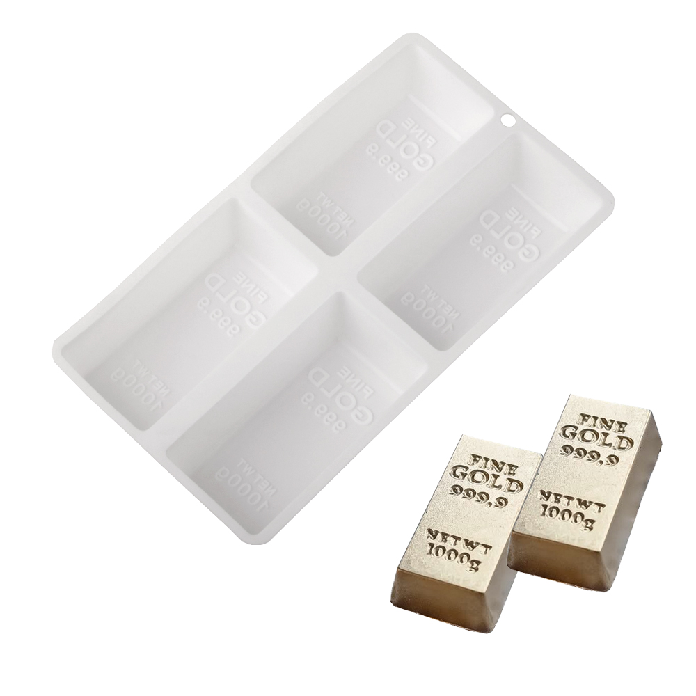 4-Cells Gold Bar Shaped Mousse - Kitchen Gadgets Gold review and price